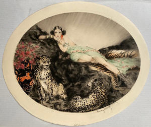 Louis Icart Etchings-Maxfield Parrish-Tiffany Lamps-William